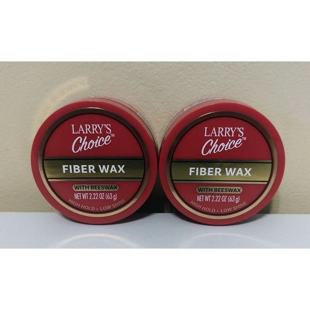 2 Pack Larry's Choice Fiber Wax w/ Beeswax High Hold Low Shine 2.22 oz